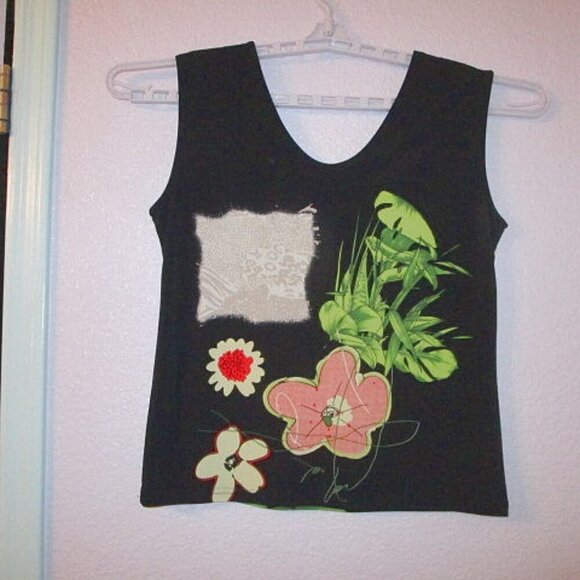 VALENTINA White TIGER Twin Set Size M RHINESTONES 2 Piece TOP & JACKET Vintage - Picture 4 of 12